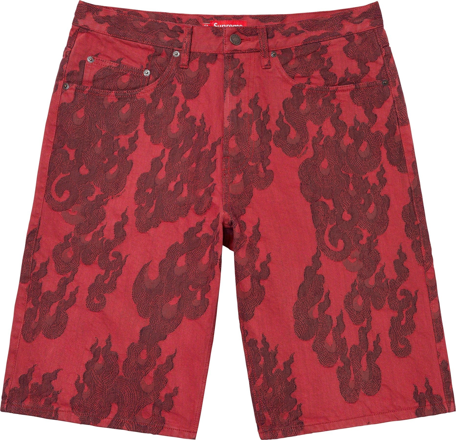 Flames Jacquard Baggy Denim Short view 12